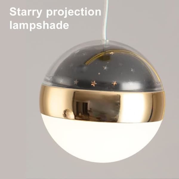 Hengende fe-stjerne - 12 cm - Metall - LED - For barnerom