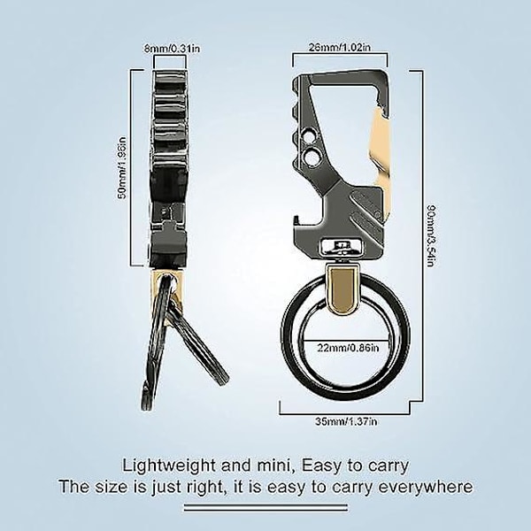 2 kpl avaimenperät, avaimenperät karabiinihaalle, avaimenperä autolle, pullonavaaja-avaimenperä miehille ja naisille