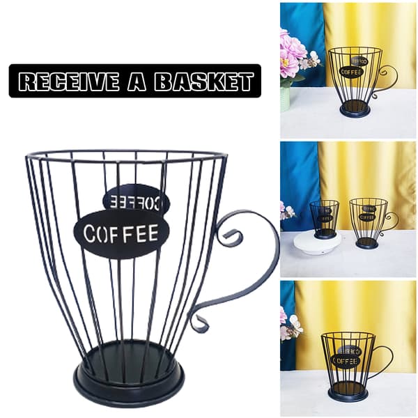Pod Mugg Form Hollow Metal Wire Espresso Kapsel Organizer
