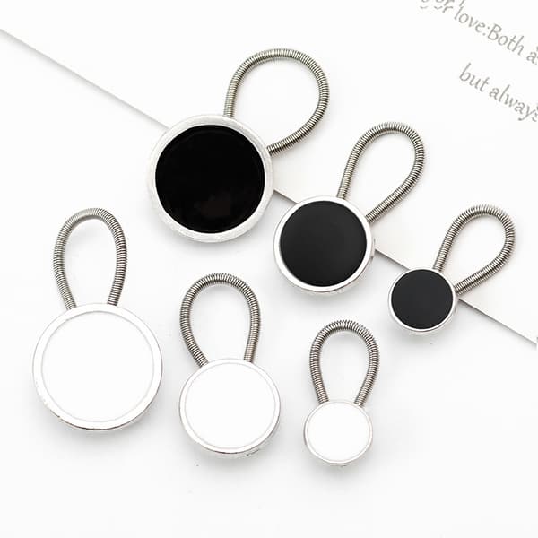 10-pack, 0,74 \" svarta metallkrageförlängare – stretch krageförlängare