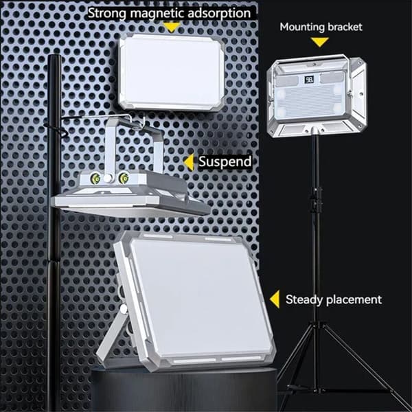Portable LED Camping Lamp Rechargeable Headlight Outdoor Emergency Lighting Waterproof Hanging Night Light