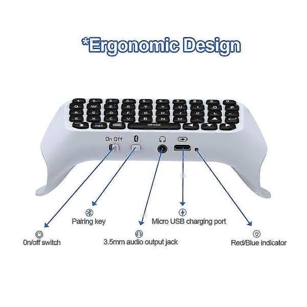 Trådløst tastatur 3.0 Controller Chatpad Til Controller Indbygget Højttaler Gamepad Tastatur