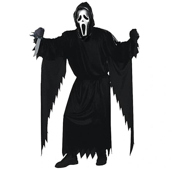 Spøkelsesdrakt for barn med maske til Halloween Cosplay (Alder 5-14) 5-7 år