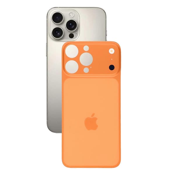 Bakfilm til iPhone 15 Pro Max - Forvandle til 17 Pro Max Full Dekning PMMA Telefonbeskytter Oransje