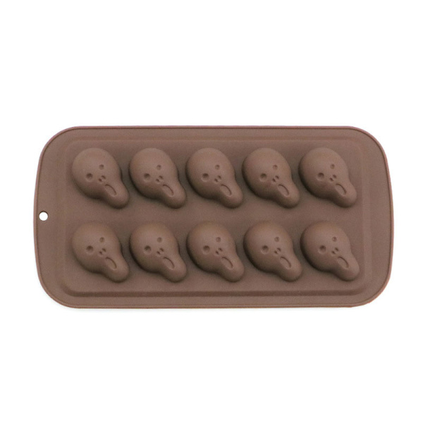 Halloween Skull Silicone Stencils Multipurpose DIY Chocolate Ice Fat Molds Practical Kitchen Baking Tools Coffee Coffee