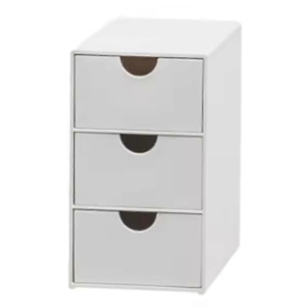 Desktop Organizer with 3 Drawers Multifunctional Dustproof Stackable Office Supplies Organizer