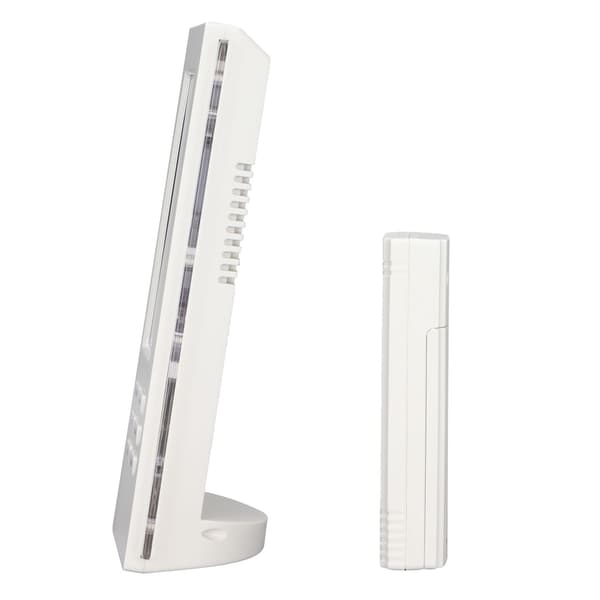 Wireless Weather Station Digital Hygrometer Thermometer with LED Display for Home Office US Plug 120V White