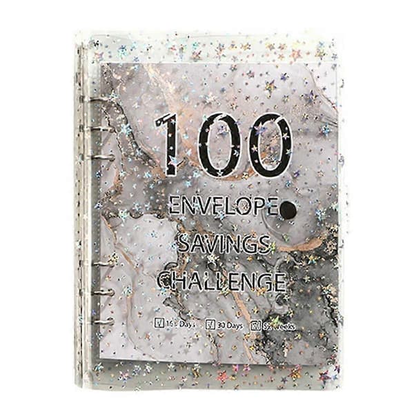 100 Envelope Challenge Binder Savings Binder for Saving 5050 with Cash Envelopes for Budget Planning