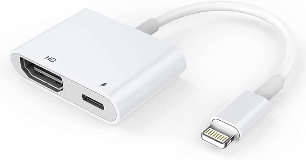 HDMI-sovitin, HDMI-sovitin iPhonelle 1080p Lightning Digital AV -sovitin, HDMI-synkronoitu näyttö HDMI-liitin iPhonelle ja iPadille