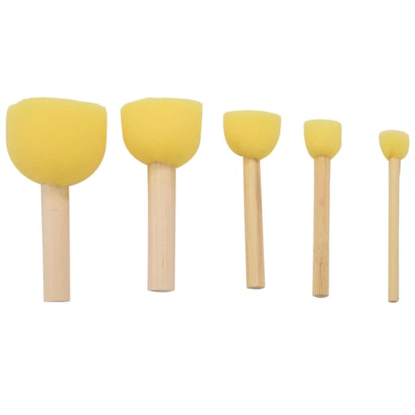 30-pack runda skumborstar - Stencilborstvärdepaket - 5 olika storlekar - Perfekt