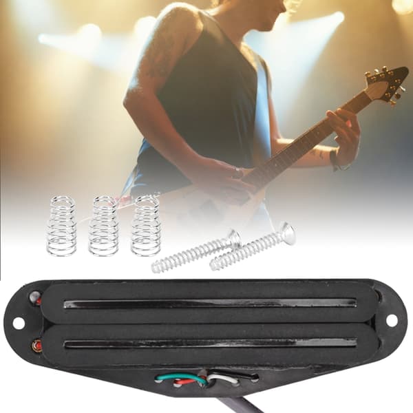 GMN07 Electric Guitar Pickup Black Dual Rail 4-Core Wire Pickup for 6-String Guitar