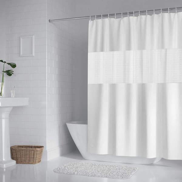 #Duschdraperi 200x180cm Polyester och EVA Halvtransparent#