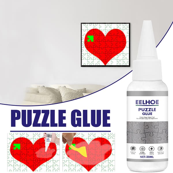 30ML Pussel Tillbehör Pussel Lim Transparent Flytande Pussel Lim + Skrapa