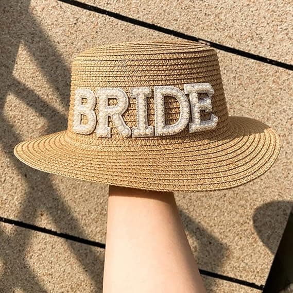 Brud Bröllop Solhatt Bred Brätte Brudmöhippa Present