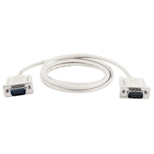 14m RS232 DB9 9-bens han til VGA-video 15-bens han adapterkabel lysegrå
