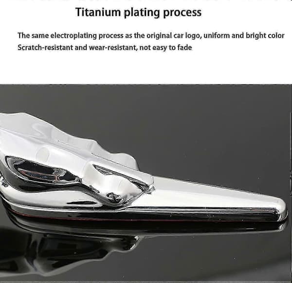 Til Jaguar 3D-emblem bil front kølerfigur bilbeskyttelse krom ørn mærke biltilbehør Boris - HF