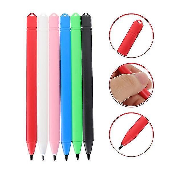 6 stk. LCD-tegnebræt pen magnetisk pen tegnelegetøj