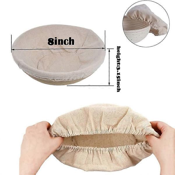 7-pakning 20 cm Rund Hevekurvduk, for Deigheving Baking