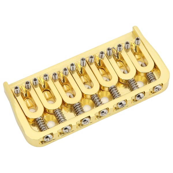 Electric Guitar Fixed Short Bridge Hardtail 7 Strings Through Body Design Non Tremolo Golden