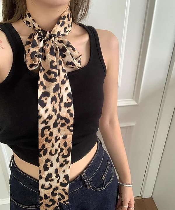 Solid Long Scarf Pure Slim Scarf Tie Handbag Wrap Handle Satin Belt