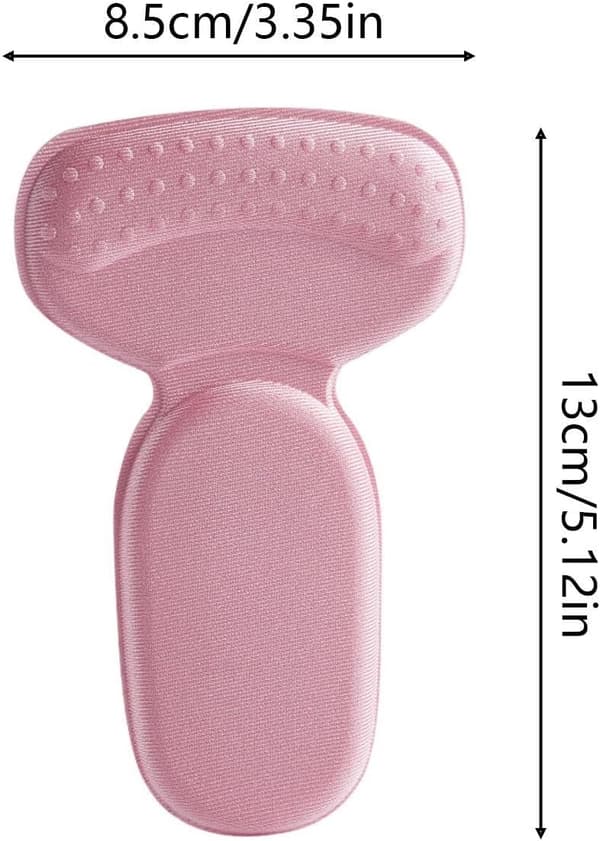 2-delt hælpude med blødt greb pink - Rosa