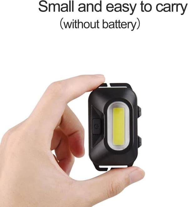 2 stk Lettvekts LED-hodelykter - Kraftig Profesjonell Hodelykt for Voksne og Barn, Mini COB AA Hodelykt
