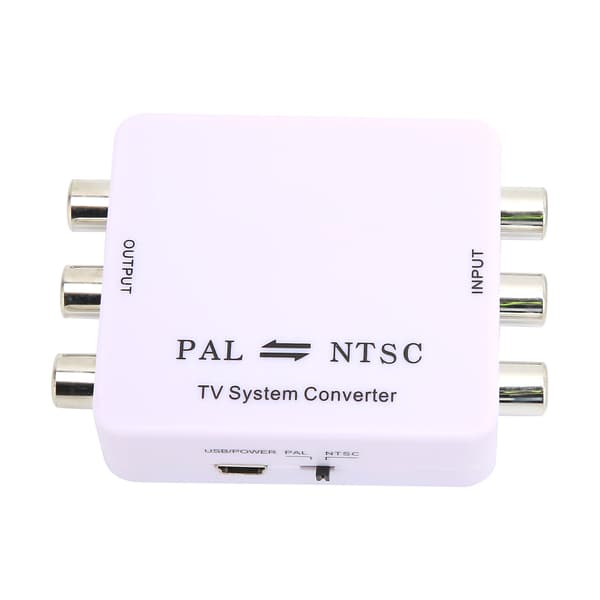 PAL/NTSC Format Converter Mini PAL NTSC Mutual Conversion Adapter for DVD Players/Recorders and Various TV Systems