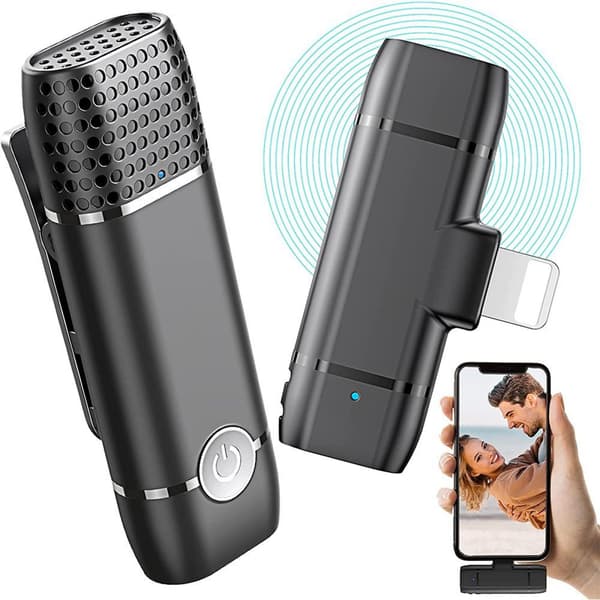 #Trådløs Lavalier-mikrofon Plug and Play Innspilling etc#