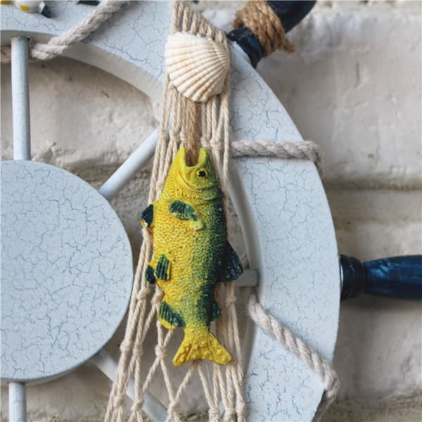28 CM Træ Nautisk Båd Hjul Træ Strand Styring Båd Wa