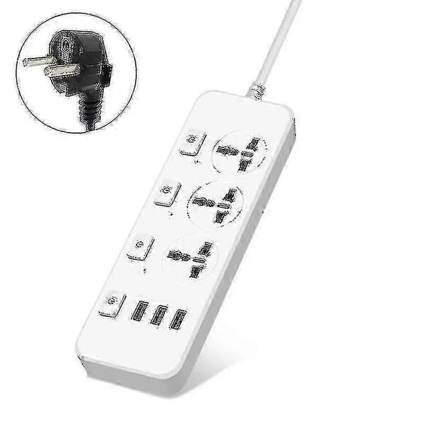 US/UK/EU Power Strip 5V2.1A Surge Protector with 3 Outlets & 3 USB Ports [db]
