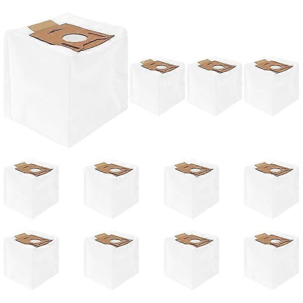 12-pack dammsugarpåsar för Deebot Ozmo T8 T8 Max T8-serien T9-serien N8 Pro Plus N8 Pro robotdammsugare