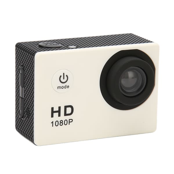 Waterproof Underwater Action Camera 1080P Multifunctional Diving Video Camera for Outdoor Cycling White