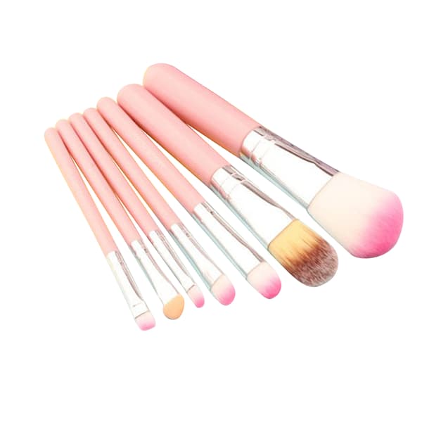 7-piece makeup brush set for face, soft bristles, comfortable handle, face and eye makeup brushes for beginners