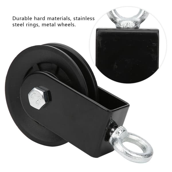 Silent Hanging Wheel Set for DIY Fitness Equipment with PP Iron Plate Support Bracket