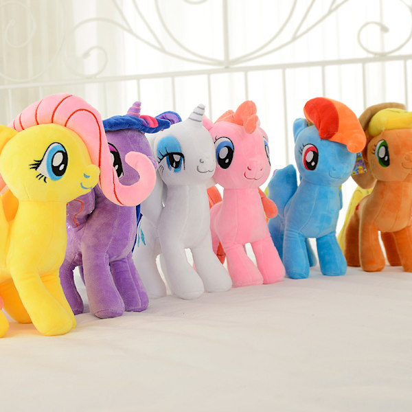 My Little Pony Twilight Sparkle Pinkie Pie Rainbow Dash Pony Leksak Mjukdjur Vänskap Är Magisk Gåva Till Flicka 20cm (blå) blå blue