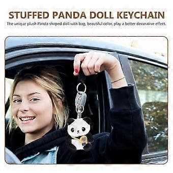 Panda-pehmolelu, avaimenperä, ihana pehmopanda-riipus, avaimenperä, laukun ripustuskoriste