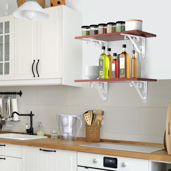 Metal Wall Shelf Bracket Triangular Bracket 90 Degree Multifunctional Shelf Bracket with Screws for Gardening, Bathroom,