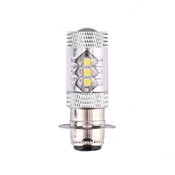 2 stk motorsykkel LED-frontlykter H6 80W 16LED tåkelys PX15D BA20D