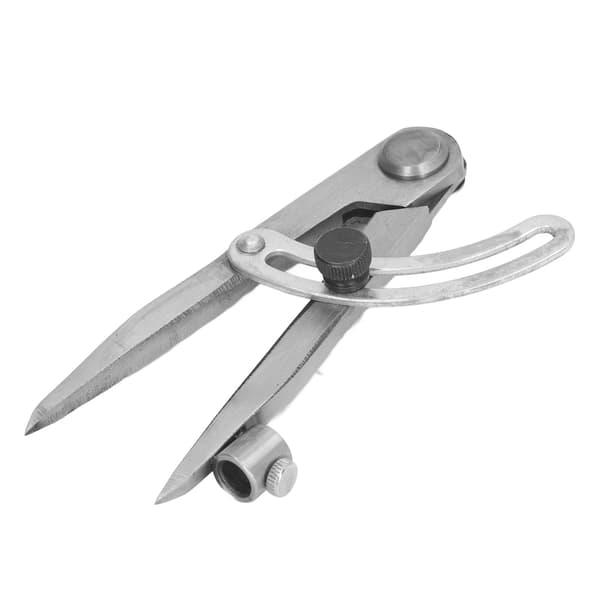 Compass Scriber Lockable Wing Divider Woodworking Metal Scribe Tool Draw Circles with Pen Holder 125mm
