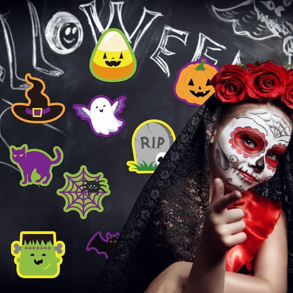 45 delar Halloween-utskärningar för anslagstavla -