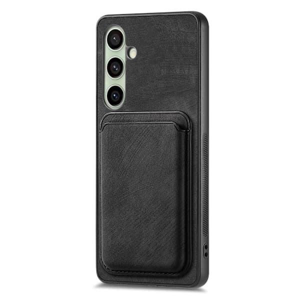 Retro Magnetisk Separations Kortfodral Telefoncover, Samsung A56 5G PU Læder Magnetisk Kortbeskyttelse - Sort