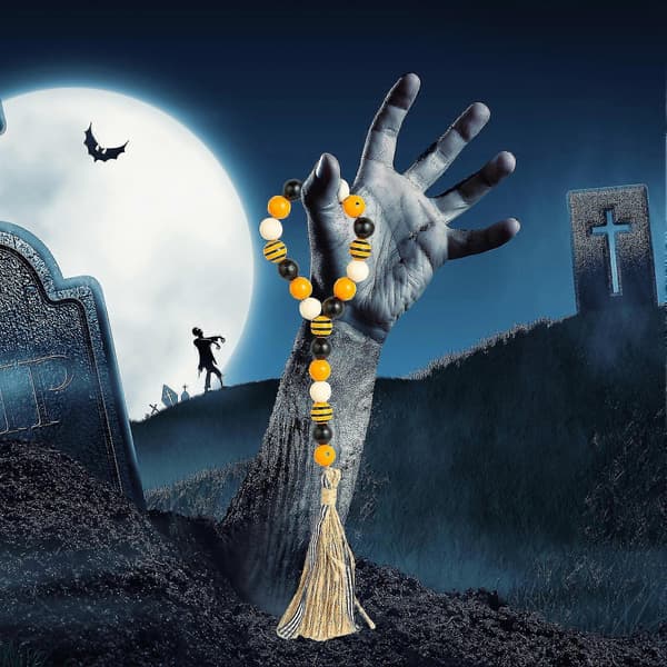 3 stk. Perlekrans Rustik Udsøgt Dekorativ Halloween Græskar Perlekrans Til Trappetrinsdekoration