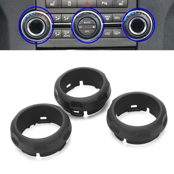 3 Pcs Air Conditioning Switch Knob Covers Rings Replacement for Land Rover Discovery 4/Sport