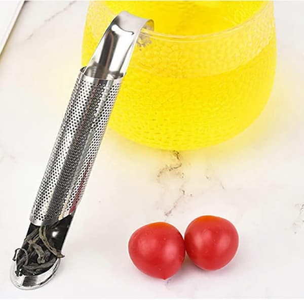 Rustfrit Stål Teinfuser Te Si Obsterm Steeper Te Diffuser Med Hængende Krog Holder Stick Rør Hul Steeper Til Løs Te, Rose, Kaffe