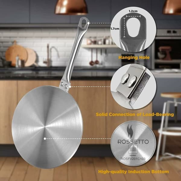 20 cm induktionskogepladeadapter induktionsrelæskive induktionsvarmediffusorplade konverteringsskiveholder til induktionskogeplade rustfrit stål (20 cm)