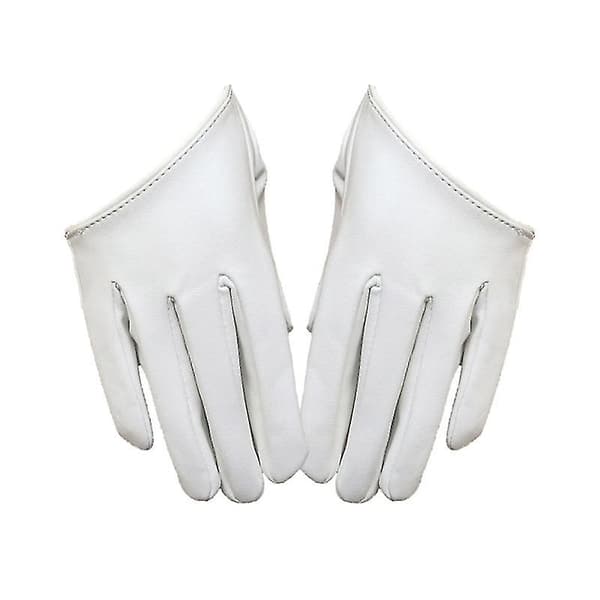1 par PU-handsker Dame Banket Handsker Halv Palm Handsker Finger Handsker