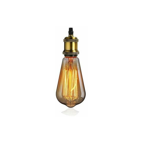Et sett med 3-Socket E27 Spiral DIY Retro Lampeadaptere for Hengende Lampeoppheng, Antikk Gull