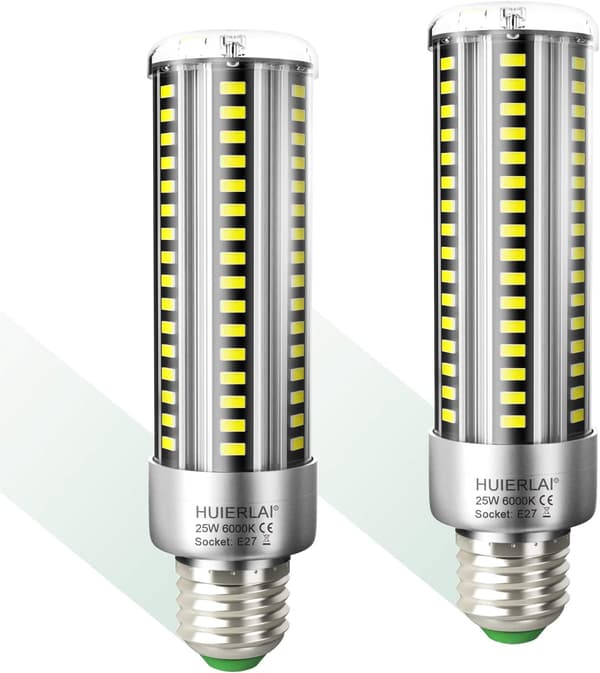 E27 LED-maislyspære 25W dagslyshvit LED-lampe 6000K 3000LM