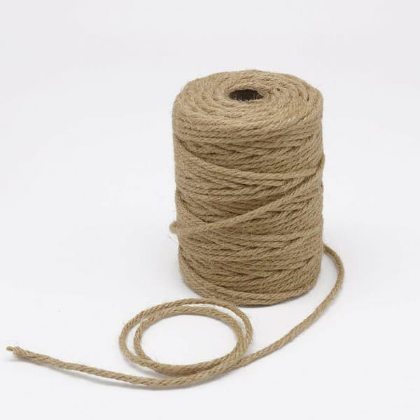 100M Naturlig Brun Jute Snor 4mm, Jute Snor til Have, Kunst og