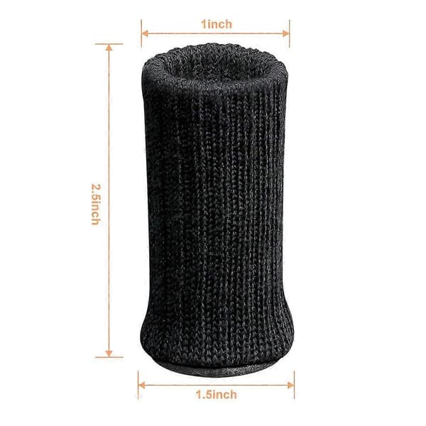 24 stk. stolebenstrømper, møbelstrømper, skridsikre, elastiske stolebenstrømper, beskyttelse, strikkede møbelpuder til møbelfødder med en omkreds fra 7,6 cm til 12,7 cm